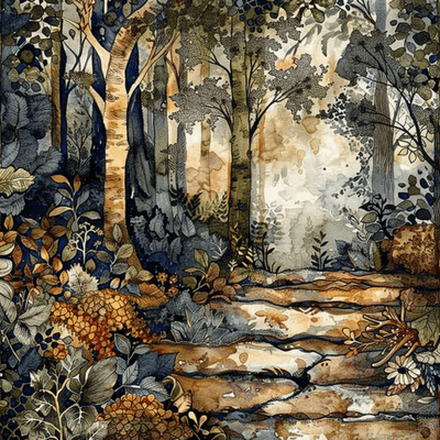 Example of an image generated using the prompt --sref 4234206284 in Midjourney with Ink and watercolor, Blue style 3